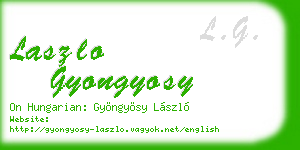 laszlo gyongyosy business card