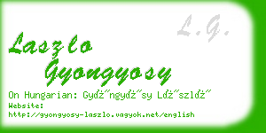laszlo gyongyosy business card